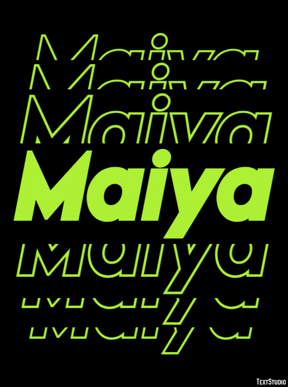 Maiya Text effect