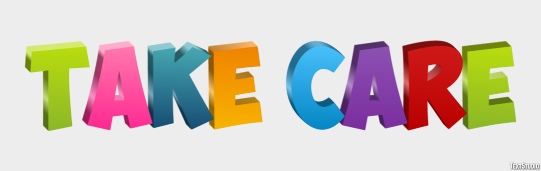 Take care Text Effect