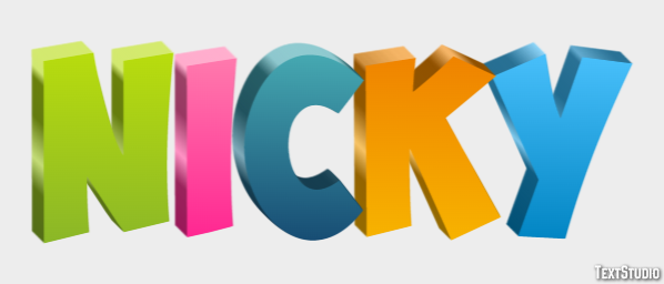 Nicky Text Effect
