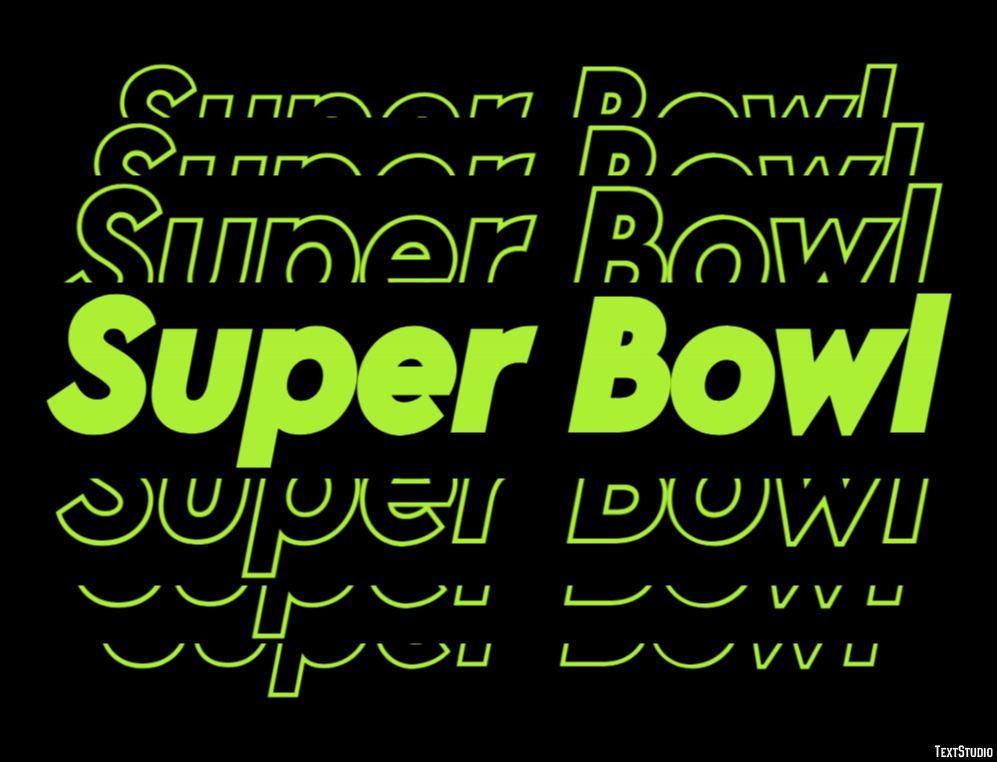 Super Bowl Efeito de texto
