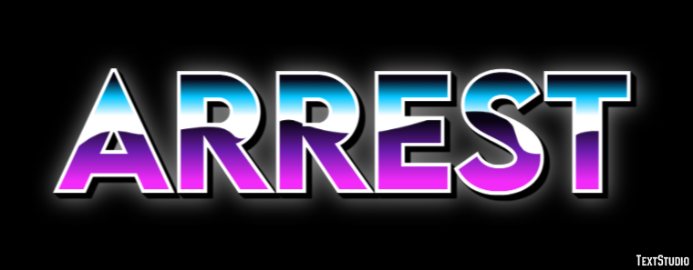 Arrest Texteffekt