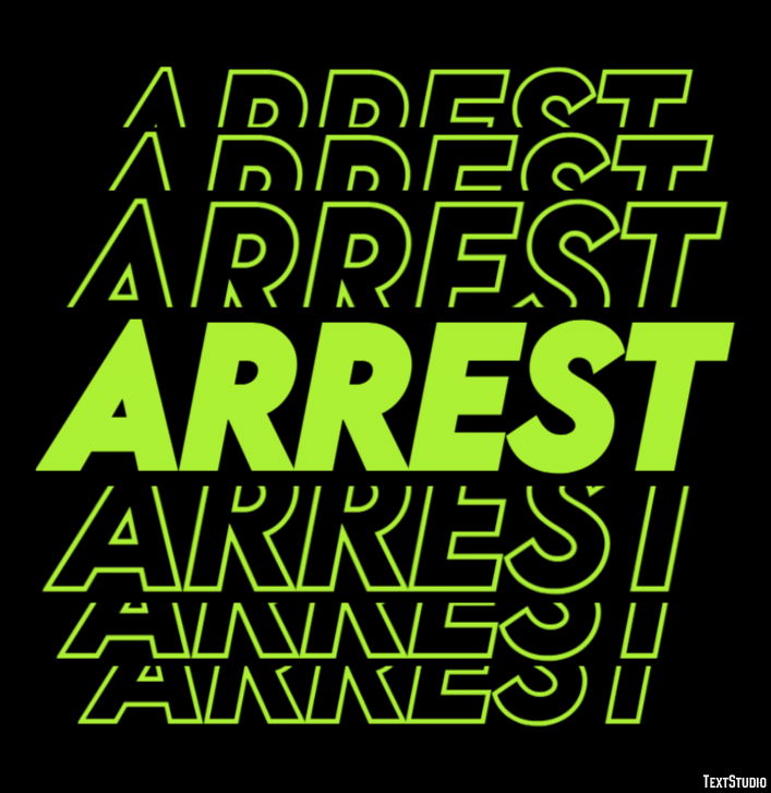 Arrest Texteffekt