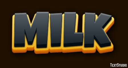 Milk Efecto de Texto