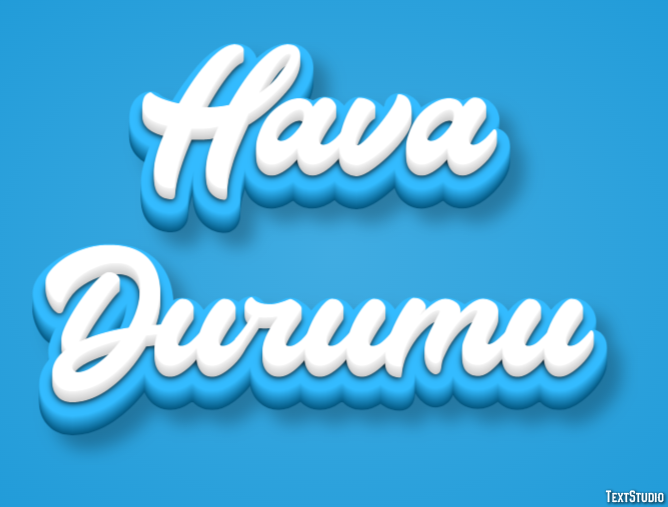 Hava Durumu Efeito de texto