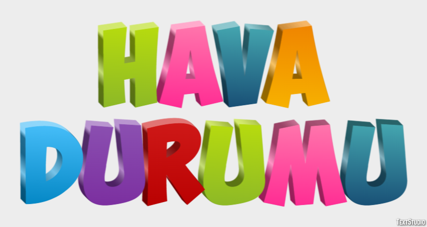 Hava Durumu Efeito de texto