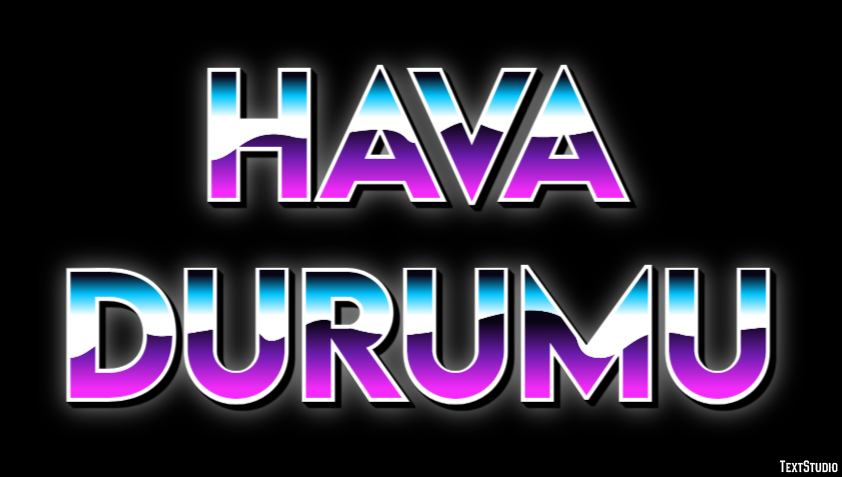 Hava Durumu Efeito de texto