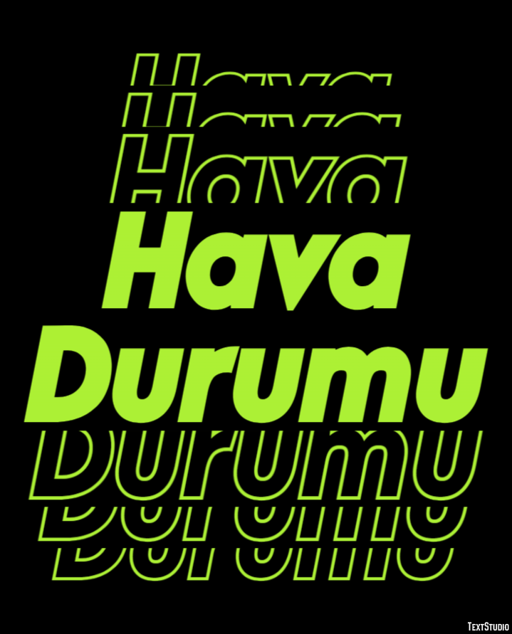 Hava Durumu Efeito de texto