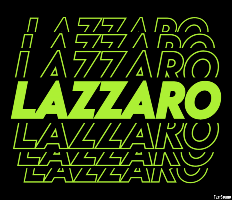 Lazzaro Effetto testo