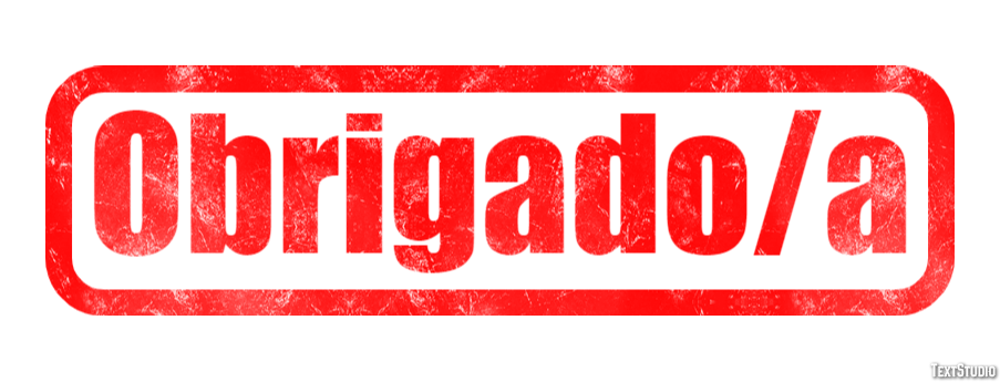 Obrigado/a Tekst Effect
