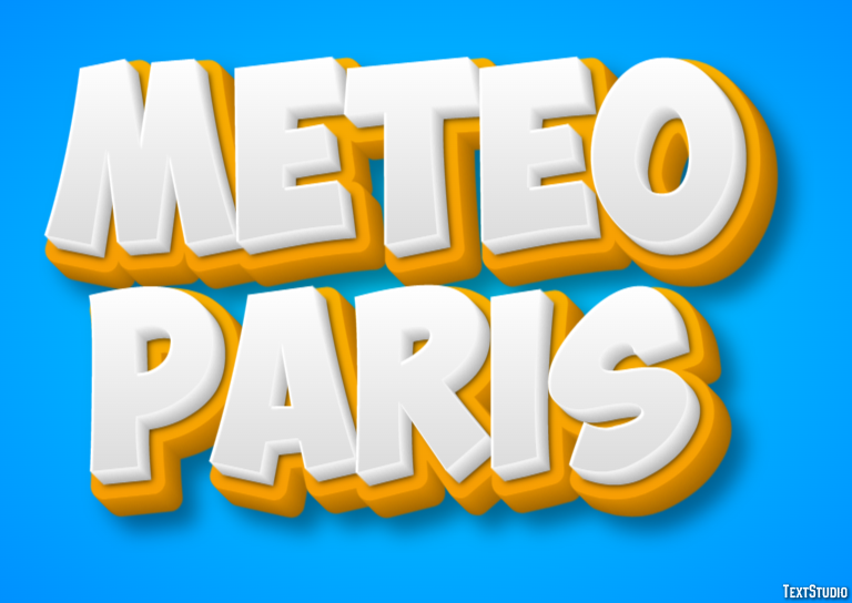 Meteo Paris Efeito de texto