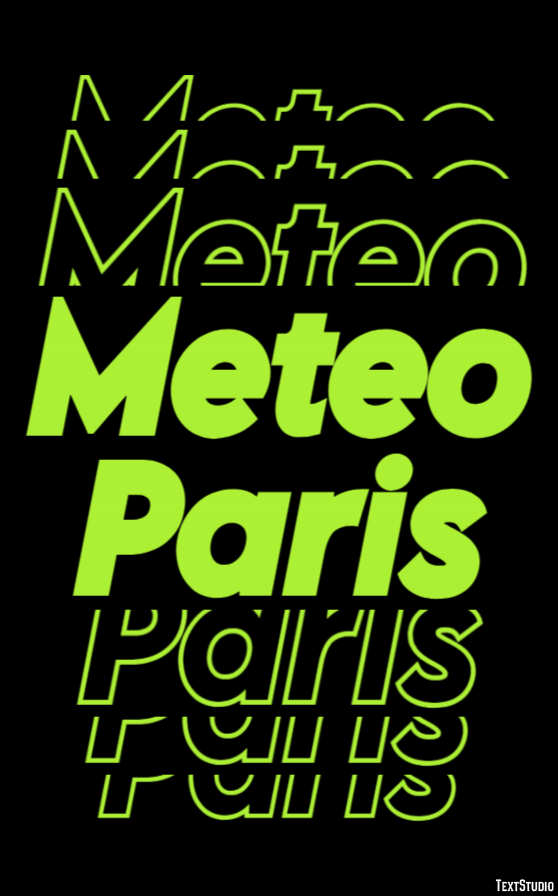 Meteo Paris Efeito de texto