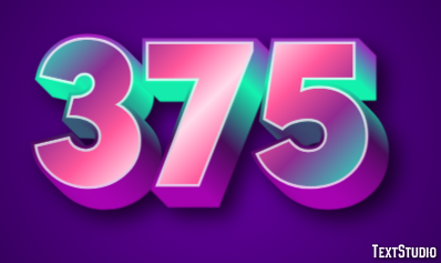 375 Efecto de Texto