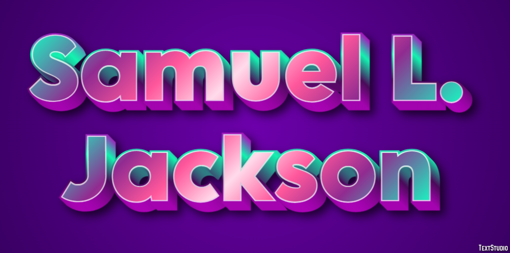Samuel L. Jackson Efeito de texto