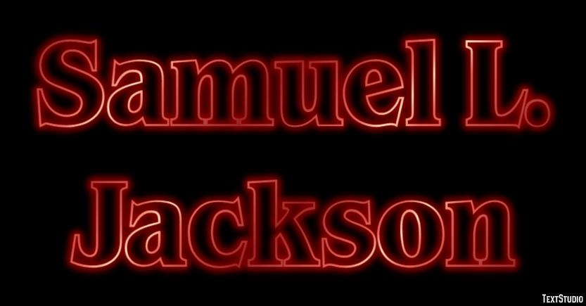 Samuel L. Jackson Efeito de texto