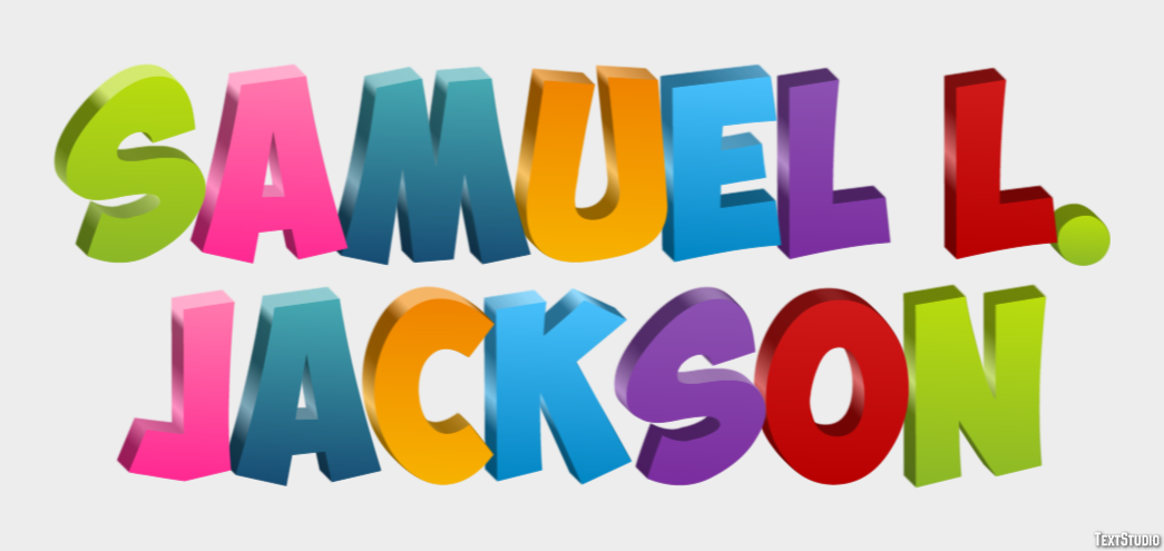 Samuel L. Jackson Efeito de texto
