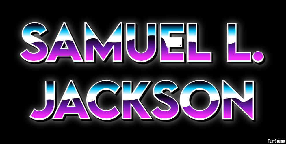 Samuel L. Jackson Efeito de texto
