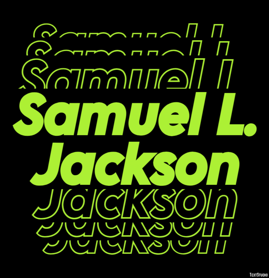 Samuel L. Jackson Efeito de texto