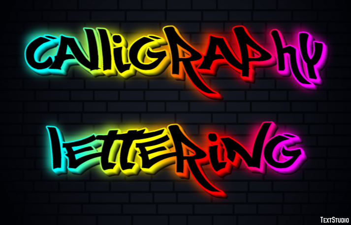 Calligraphy Lettering Effetto testo
