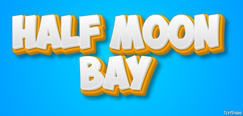 Half Moon Bay Effetto testo