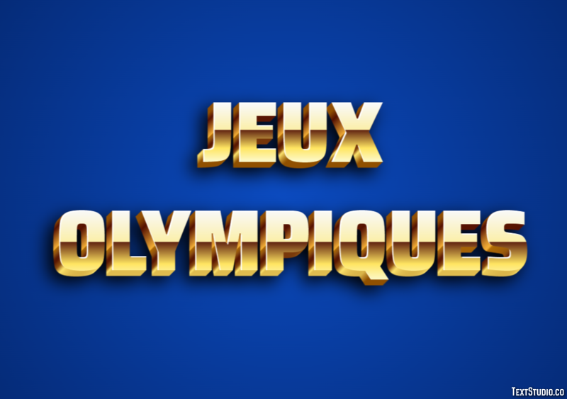 Jeux Olympiques Effet de texte