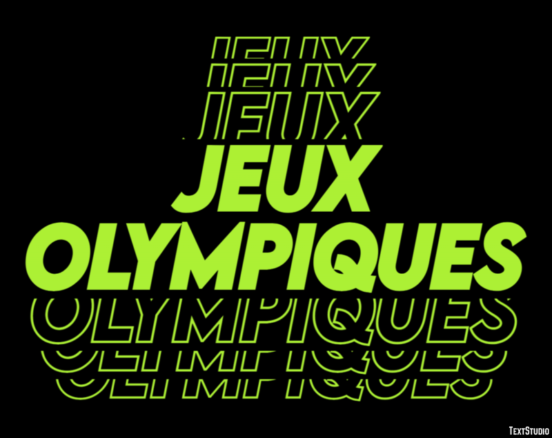 Jeux Olympiques Effet de texte