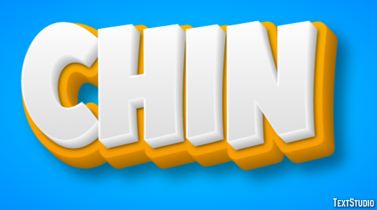 Chin Text effect