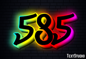 585 Tekst Effect