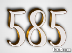585 Tekst effect