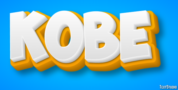 Kobe Text effect