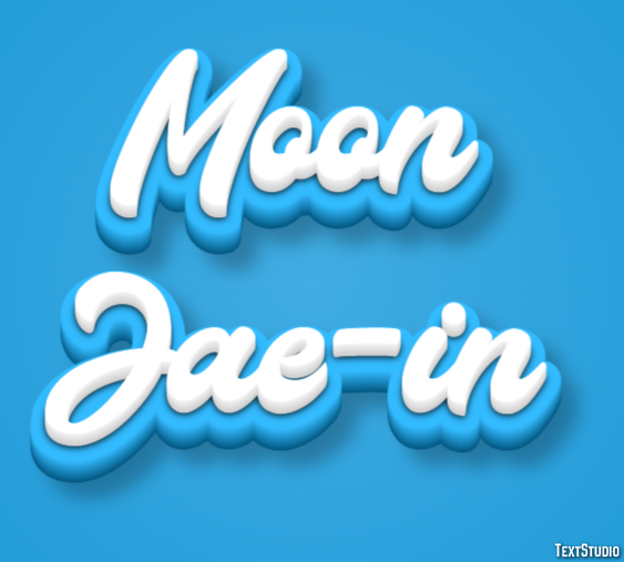 Moon Jae-in Texteffekt