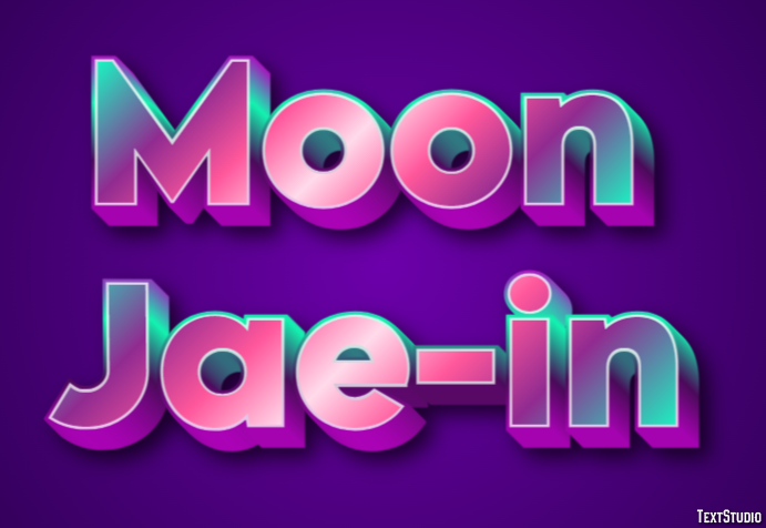 Moon Jae-in Texteffekt