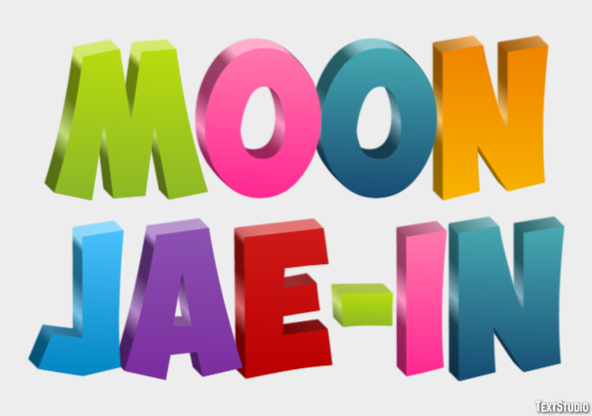 Moon Jae-in Texteffekt