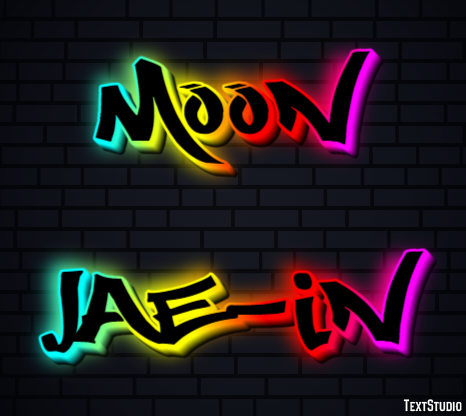 Moon Jae-in Efeito de texto