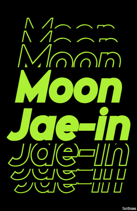Moon Jae-in Efecto de Texto