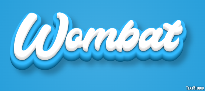 Wombat Efecto de texto