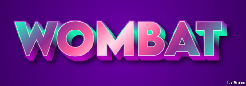 Wombat Efecto de Texto