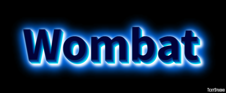 Wombat Efecto de Texto