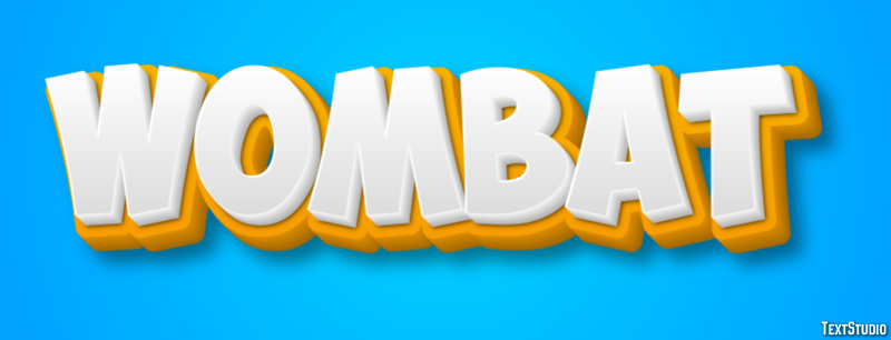 Wombat Efecto de texto