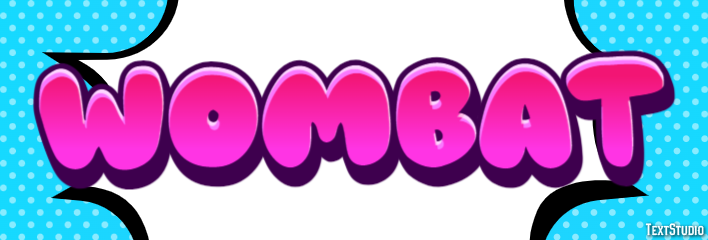 Wombat Efecto de texto