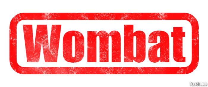 Wombat Efecto de texto