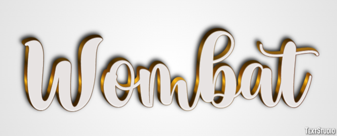 Wombat Efecto de texto