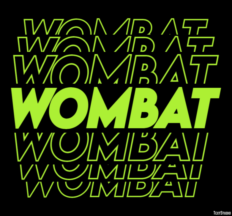 Wombat Efecto de texto