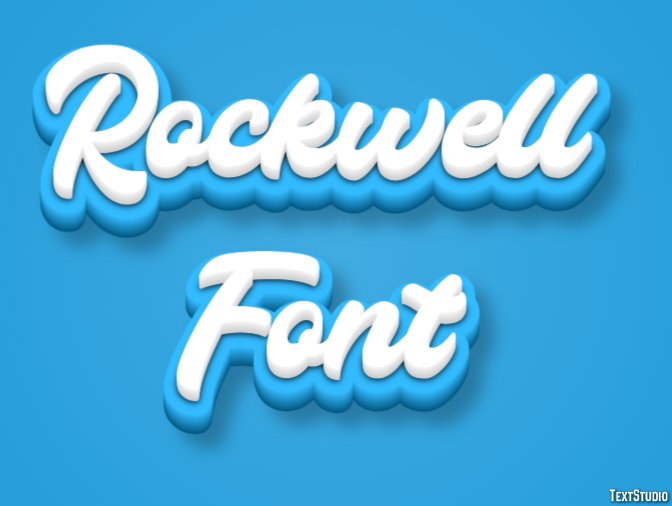 Rockwell Font Metin Efekti