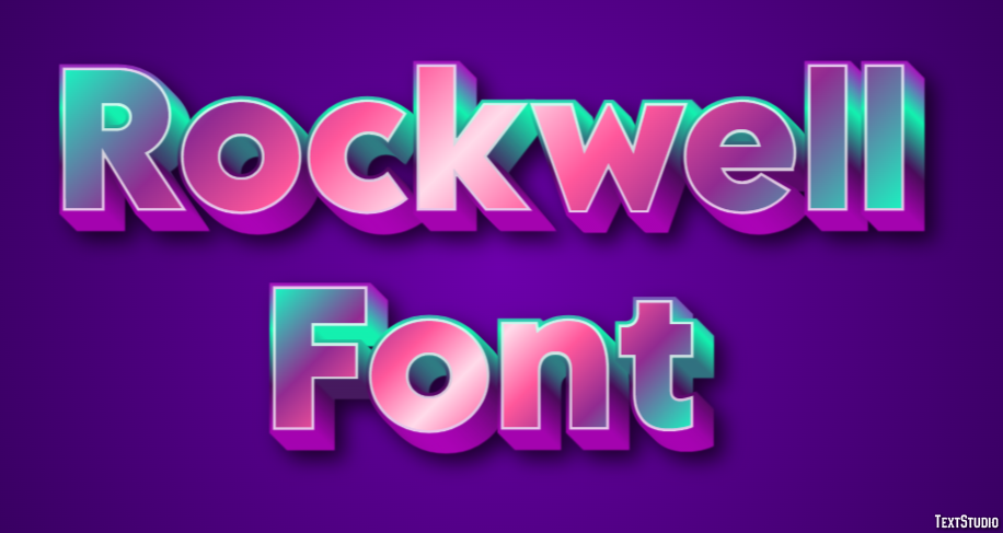 Rockwell Font Metin Efekti