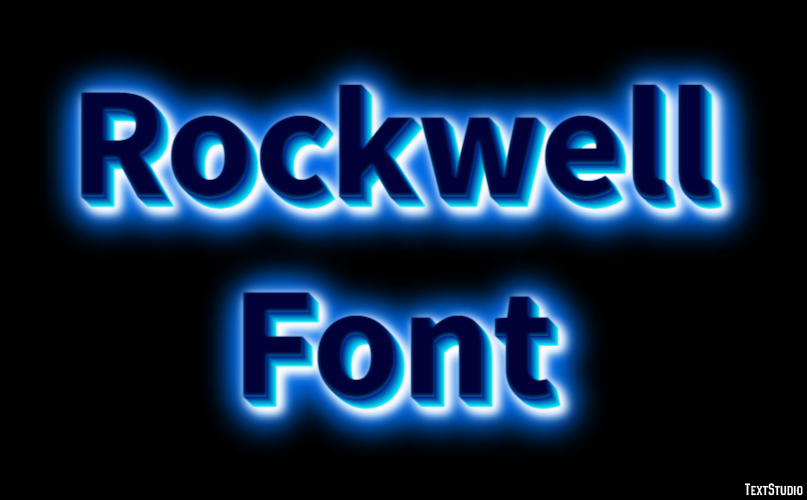 Rockwell Font Tekst Effect