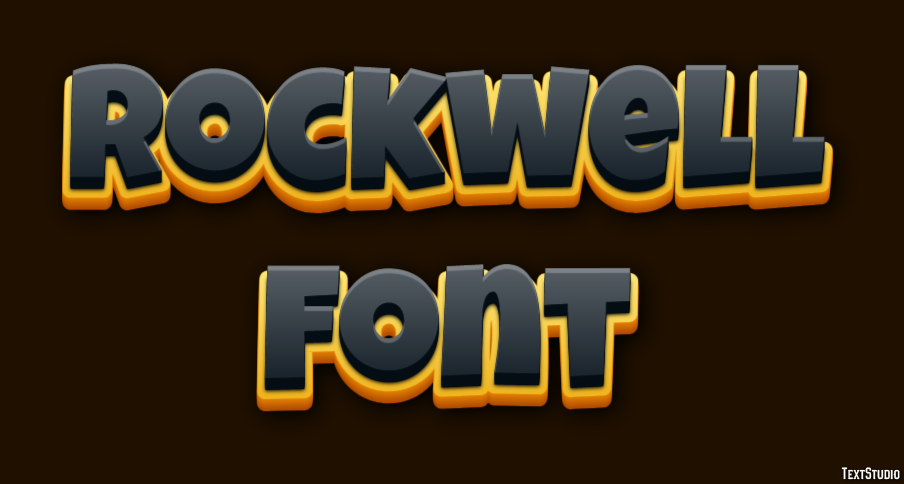Rockwell Font Tekst Effect