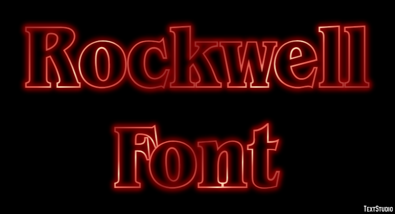 Rockwell Font Tekst Effect