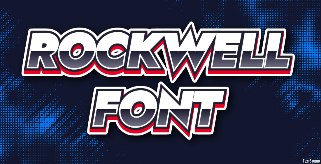 Rockwell Font Tekst Effect
