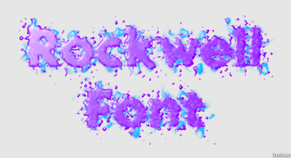 Rockwell Font Tekst Effect