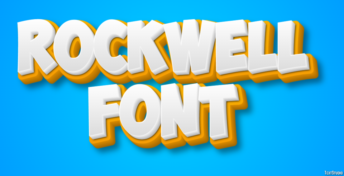 Rockwell Font Tekst Effect